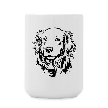 Golden Retriever Head - Large Mug 440 ml - white - Front