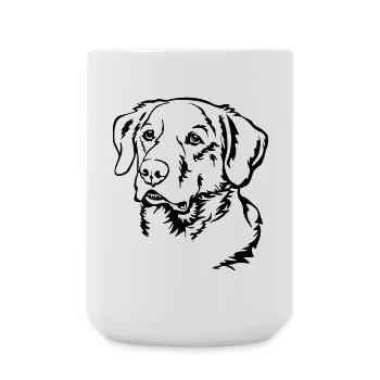 Tête de labrador - Grande tasse 440 ml - blanc - Devant