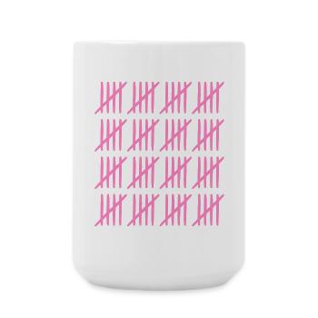 80 birthday tally sheet - 80 years old - Large Mug 440 ml - white - Front