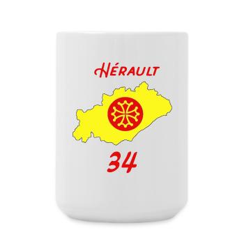 Hérault - Large Mug 440 ml - white - Front