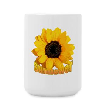 sunflower Sonnenblume - Große Tasse 440 ml - Weiß - Vorne