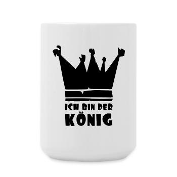ich bin der König - Große Tasse 440 ml - Weiß - Vorne