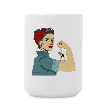 FEMMES FORTES - Grande tasse 440 ml - blanc - Devant