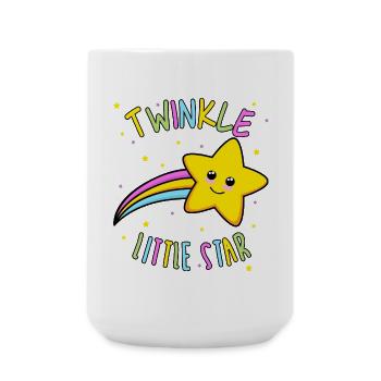 Funkelnder kleiner Stern Regenbogen - Große Tasse 440 ml - Weiß - Vorne