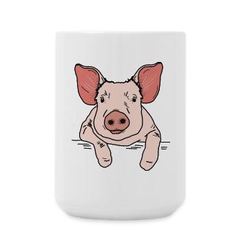 Tête de cochon - Grande tasse 440 ml - blanc - Devant
