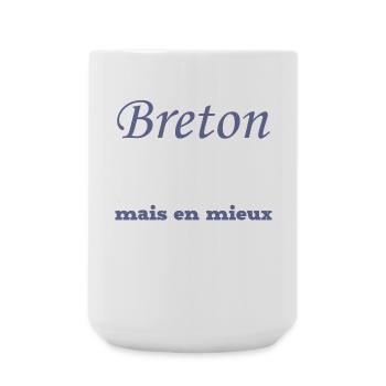 Breton, comme un Normand, mieux - Grande tasse 440 ml - blanc - Devant