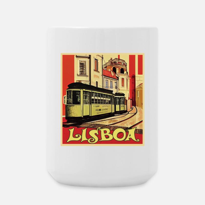 Lisboa Tram - Large Mug 440 ml - white