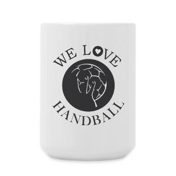 Nous aimons Handball Sport Icon Friends Graphic - Grande tasse 440 ml - blanc - Devant