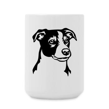 Jack Russell Terrier Head - Large Mug 440 ml - white - Front