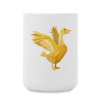 Eine goldene Gans als reiches Symbol - Große Tasse 440 ml - Weiß - Vorne