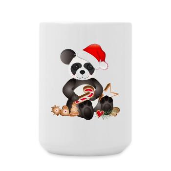 sugar-sweet little panda for Christmas - Large Mug 440 ml - white - Front