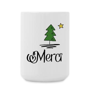 Merci for Christmas - Large Mug 440 ml - white - Front