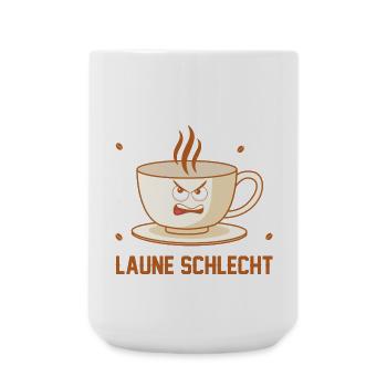 Kaffee leer Laune Schlecht - Große Tasse 440 ml - Weiß - Vorne