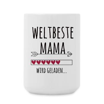 werdende Mama Schwangerschaft Verkündung Geschenk - Große Tasse 440 ml - Weiß - Vorne
