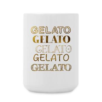 Gelato in gold - Große Tasse 440 ml - Weiß - Vorne