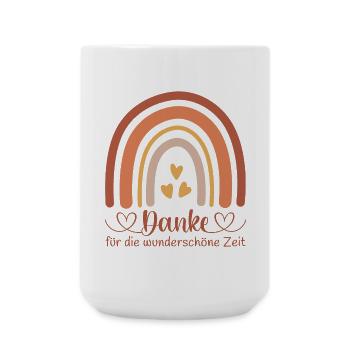 Danke für die wunderschöne Zeit - Kita Abschied - Große Tasse 440 ml - Weiß - Vorne