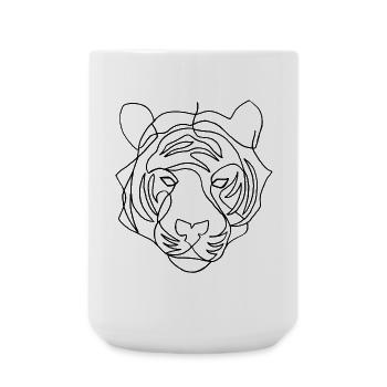 Sketch of the Black Tiger - Large Mug 440 ml - white - Front