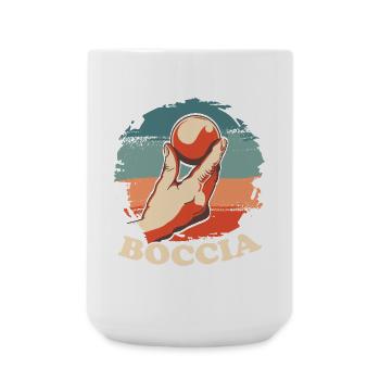 Bocciaspieler Bekleidung mit Boccia Kugeln Boccia - Große Tasse 440 ml - Weiß - Vorne