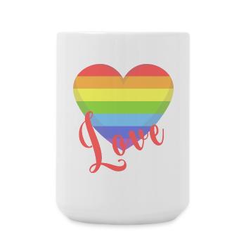 T-shirt liebe homosexuell LGBT herz lgbtqia+ geschenkidee - Große Tasse 440 ml - Weiß - Vorne
