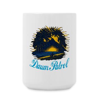 Dawn Patrol Palms Sunset - Large Mug 440 ml - white - Front