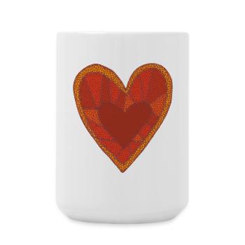 Mosaic Heart - Large Mug 440 ml - white - Front
