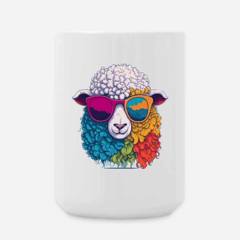 cooles Schaf - Große Tasse 440 ml - Weiß