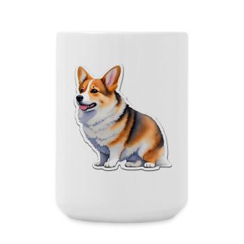Corgi gallois - Grande tasse 440 ml - blanc - Devant