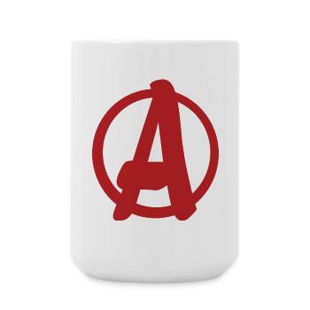 Cooles, einfaches A-Logo - Große Tasse 440 ml - Weiß - Vorne