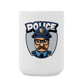 Policeman, Police - Large Mug 440 ml - white - Front