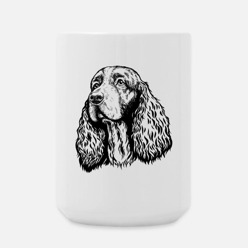 Spaniel Portrait - Große Tasse 440 ml - Weiß
