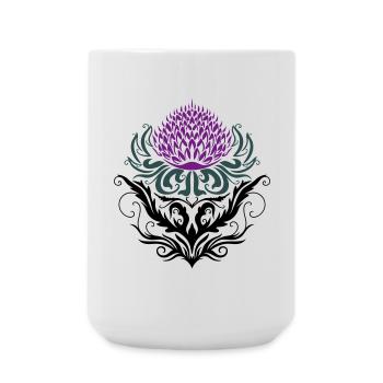 Thistle purple Thistle - Large Mug 440 ml - white - Front