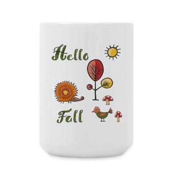 Hello Fall - Large Mug 440 ml - white - Front