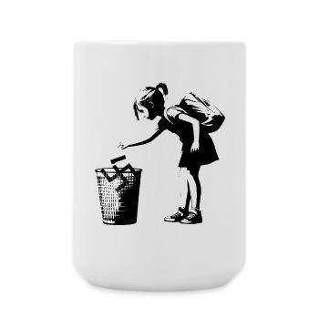 Swastika Trash Streetart Stil - Große Tasse 440 ml - Weiß - Vorne