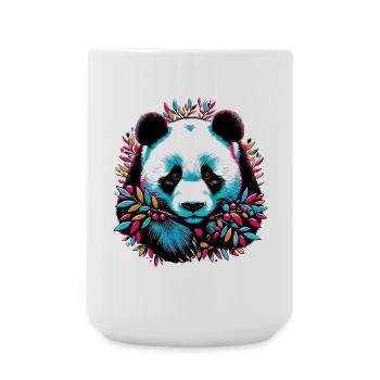 Panda - Große Tasse 440 ml - Weiß - Vorne