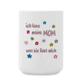 ich liebe meine mom - Große Tasse 440 ml - Weiß - Vorne