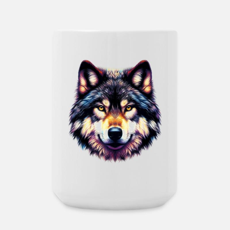 Wolf - Große Tasse 440 ml - Weiß