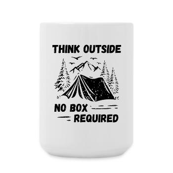 Camping, Hiking, Forest - Think Outside - Large Mug 440 ml - white - Front