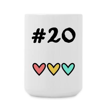 20. 20 YEARS. 20th ANNIVERSARY. 20TH ANNIVERSARY. - Large Mug 440 ml - white - Front