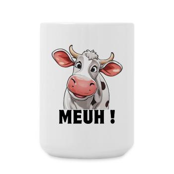 vache, vache laitière, éleveur de vaches - Grande tasse 440 ml - blanc - Devant