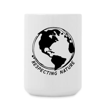 Respecter la nature - Grande tasse 440 ml - blanc - Devant