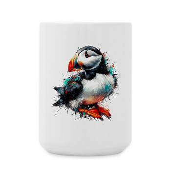 Macareux - Grande tasse 440 ml - blanc - Devant