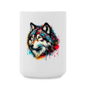 Loup - Grande tasse 440 ml - blanc - Devant