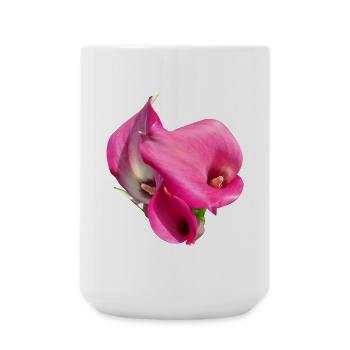 Pink Calla Flower Trio - Large Mug 440 ml - white - Front