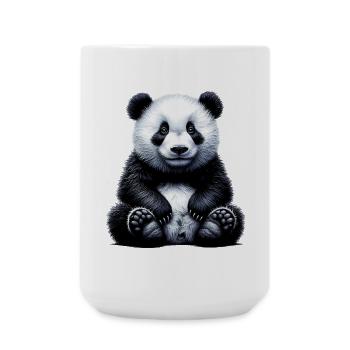 Panda - Große Tasse 440 ml - Weiß - Vorne