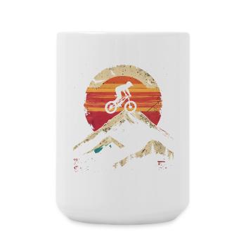 Mountain Bike Vintage Look - Large Mug 440 ml - white - Front
