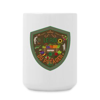 Roi du potager. Fête jardinier. Fruits et légumes - Grande tasse 440 ml - blanc - Devant
