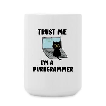 Trust me I am a purrgrammer - Large Mug 440 ml - white - Front