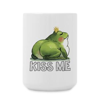 Royal Toad Kiss Me Fat Frog - Large Mug 440 ml - white - Front