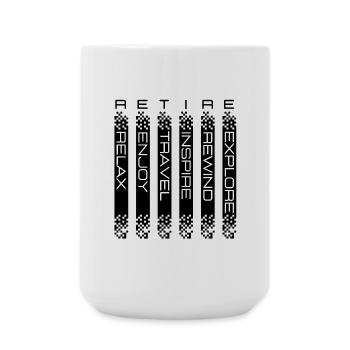Erklärung der Bedeutung des Wortes „Ruhestand“ - Große Tasse 440 ml - Weiß - Vorne