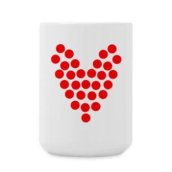 HEART. COUPLE. JUST MARRIED. Bachelorette party. VALENTINE'S DAY. - Large Mug 440 ml - white - Front